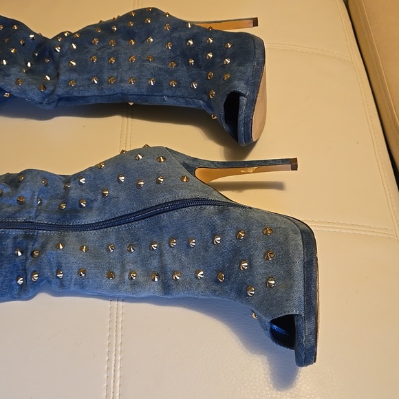 GoJane jean studded over the knee, high-heeled boots - Picture 2 of 12